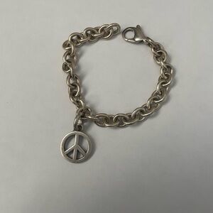 Authentic Tiffany & Co Peace Sign Bracelet
